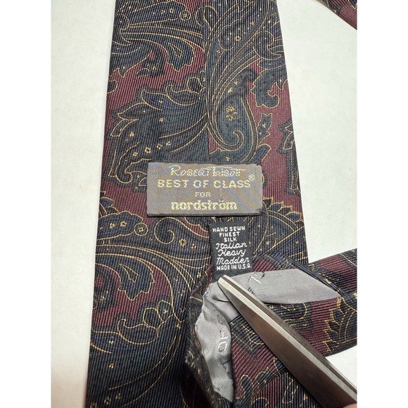 VTG Robert Talbott Best of Class Nordstrom Multicolor Paisley Silk Tie USA Made - Picture 3 of 7